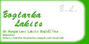 boglarka lakits business card